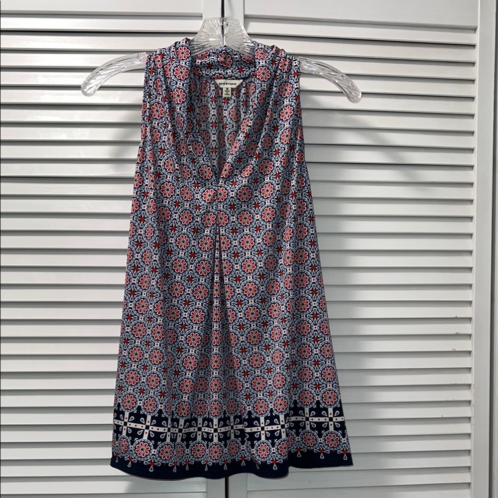 Max Studio Multicolored Sleeveless A-Line tank